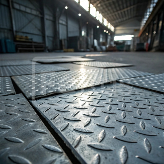 Лист рифленый ромб нержавеющий 2 мм AISI 201 ГОСТ 8568-77 г/к