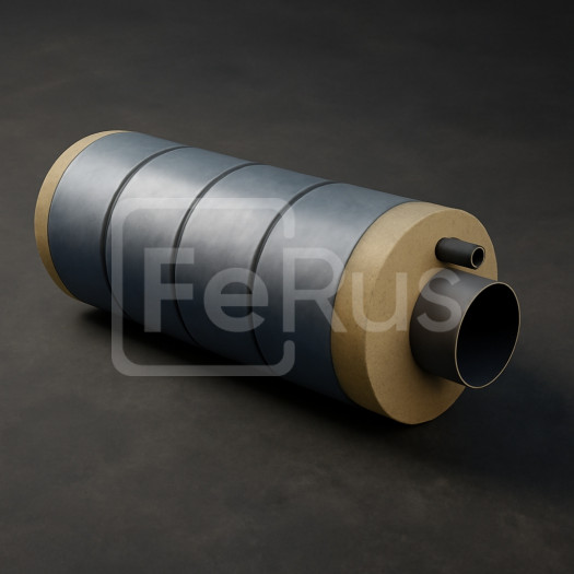 Труба ППУ полиэтиленовая оболочка 108х4 мм Ст09Г2С ГОСТ 8732-78 со спутником DN32